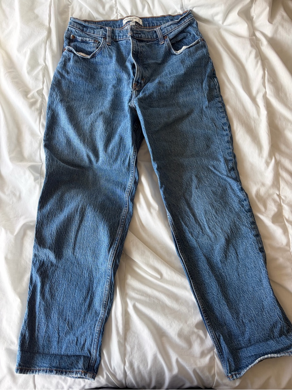 Abercrombie & Fitch The 90s Straight Ultra High Rise Curve Love Jeans Size 31S